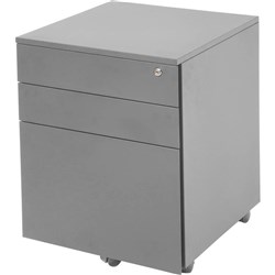 Go Steel Mobile Pedestal 2 Drawer 1 File Precious Silver