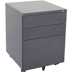 Go Steel Mobile Pedestal 2 Drawer 1 File Graphite Ripple