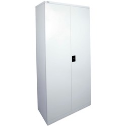 Go Steel Stationery Storage Cupboard 2000H x 910W x 450mmD Silver Grey