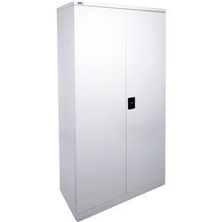 Go Steel Stationery Storage Cupboard 1830H x 910W x 450mmD Silver Grey