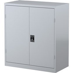 Steelco Steel Cupboard 1015H x 914W x 463mmD 2 Shelves Silver Grey