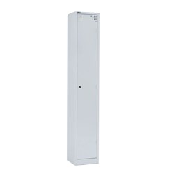 Go Steel Storage Locker Single Door 1830Hx380Wx455mmD Silver Grey