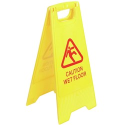 Italplast A-Frame Safety Sign Wet Floor 390x300x595mm Yellow