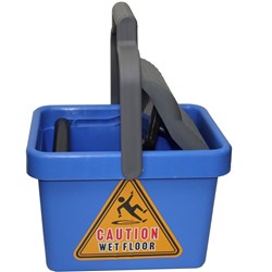 Cleanlink Plastic Mop Bucket Wringer 9 Litres Blue