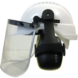 Maxisafe Hard Hat Accessories Helmet with Clear Visor & Earmuff Assembly