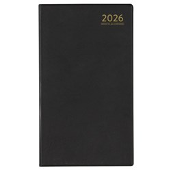 Cumberland Pocket Diary Week To View Slimline A6 Black