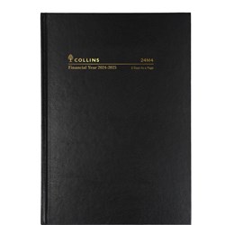 Collins Financial Year Diary A4 2 Days To Page 1Hr Black