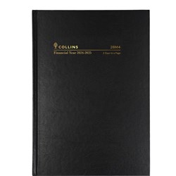 Collins Financial Year Diary A5 2 Days To Page Black