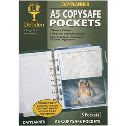Debden Dayplanner Refill Copysafe Pockets A5