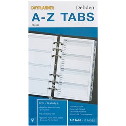 Debden Dayplanner Refill A-Z Tabs 96X172Mm