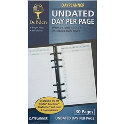 Debden Dayplanner Refill Undated 1 Day To Page 96X175Mm Personal
