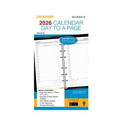 Debden Personal Organiser Refill Day To A Page 96X172mm Dayplanner