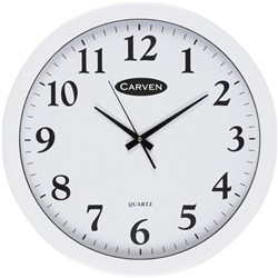 Carven Wall Clock 450mm Diam White