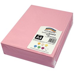 Rainbow System Board A4 200gsm Pink Pack of 200
