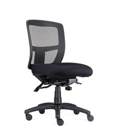 Ergo Task Ergonomic Chair Black Mesh Back Black Fabric Seat