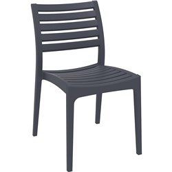 Ares Hospitality Dining Chair Indoor/Outdoor Use Stackable Antracite Polypropylene
