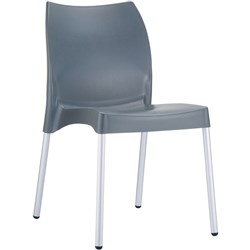 Vita Hospitality Dining Chair Aluminium Legs Indoor/Outdoor Use Antracite Polypropylene