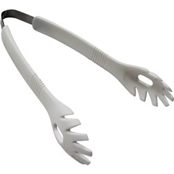 Plastic Salad Tongs White 23cm