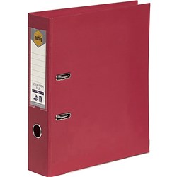 Marbig PE Lever Arch Binder A4 75mm Linen Deep Red