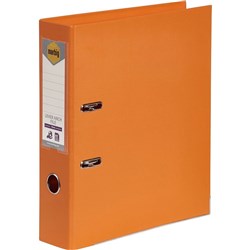 Marbig PE Lever Arch Binder A4 75mm Linen Orange