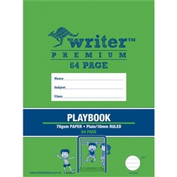 Writer Premium Playbook 330x240mm Plain & 10mm Ruled W Margin 64 Page