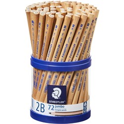 Staedtler Natural Jumbo Triangular Pencils 2B Cup Pack of 72