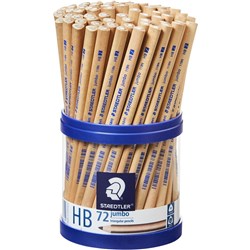 Staedtler Natural Jumbo Triangular Pencils HB Cup Pack of 72