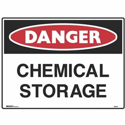 Brady Danger Sign Chemical Storage 600x450mm Metal