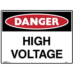 Brady Danger Sign High Voltage 600x450mm Metal