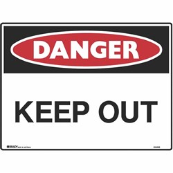 Brady Danger Sign Keep Out 600x450 600x450mm Metal