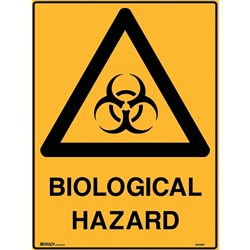 Brady Warning Sign Biological Hazard 600x450mm Polypropylene