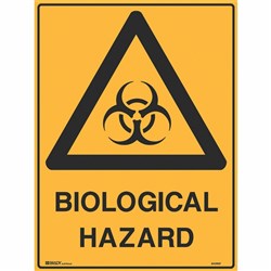 Brady Warning Sign Biological Hazard 600x450mm Metal