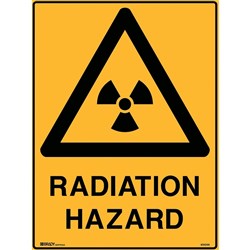 Brady Warning Sign Radiation Hazard 600x450mm Polypropylene