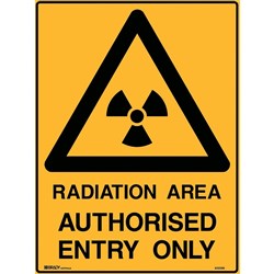 Brady Warning Sign Radiation Hazard 600x450mm Metal
