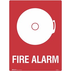 Brady Fire Sign Fire Alarm 450x600mm Polypropylene