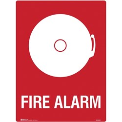 Brady Fire Sign Fire Alarm 600x450mm Metal