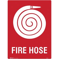 Brady Fire Sign Fire Hose 600x450mm Polypropylene