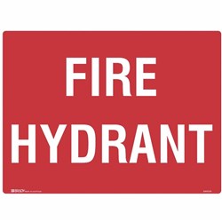 Brady Fire Sign Fire Hydrant 600x450mm Metal