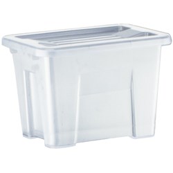 Italplast Plastic Storage Box 2 Litre Stackable Transparent With Handles