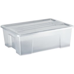 Italplast Plastic Storage Box 4 Litre Stackable Transparent With Handles