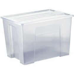Italplast Plastic Storage Box 5 Litre Stackable Transparent With Handles