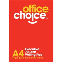 Office Choice Executive Writing Pad A4 White Pack of 10