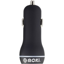 Moki Dual USB Car Charger Black