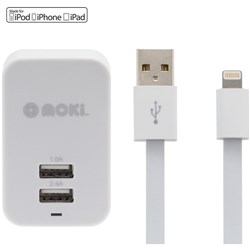 Moki Lightning Cable + Wall (Apple Licensed)