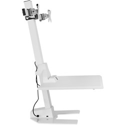 Ergovida Electric Height Adjustable Dual Monitor Riser Stand White
