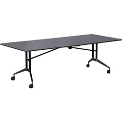 Rapid Edge Folding Boardroom Table 2400Wx1000D With Castors Driftwood Top