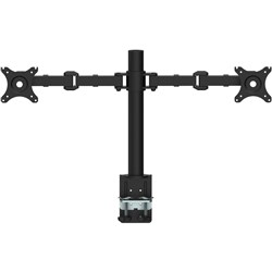 Rapid Revolve Monitor Arm Dual 408mmH Central Pole 425mm Arm Reach Black