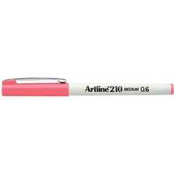 Artline 210 Fineliner Pen 0.6mm Pink Box of 12