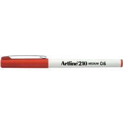 Artline 210 Fineliner Pen 0.6mm Dark Red Box of 12