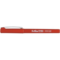Artline 220 Fineliner Pen 0.2mm Dark Red Box of 12
